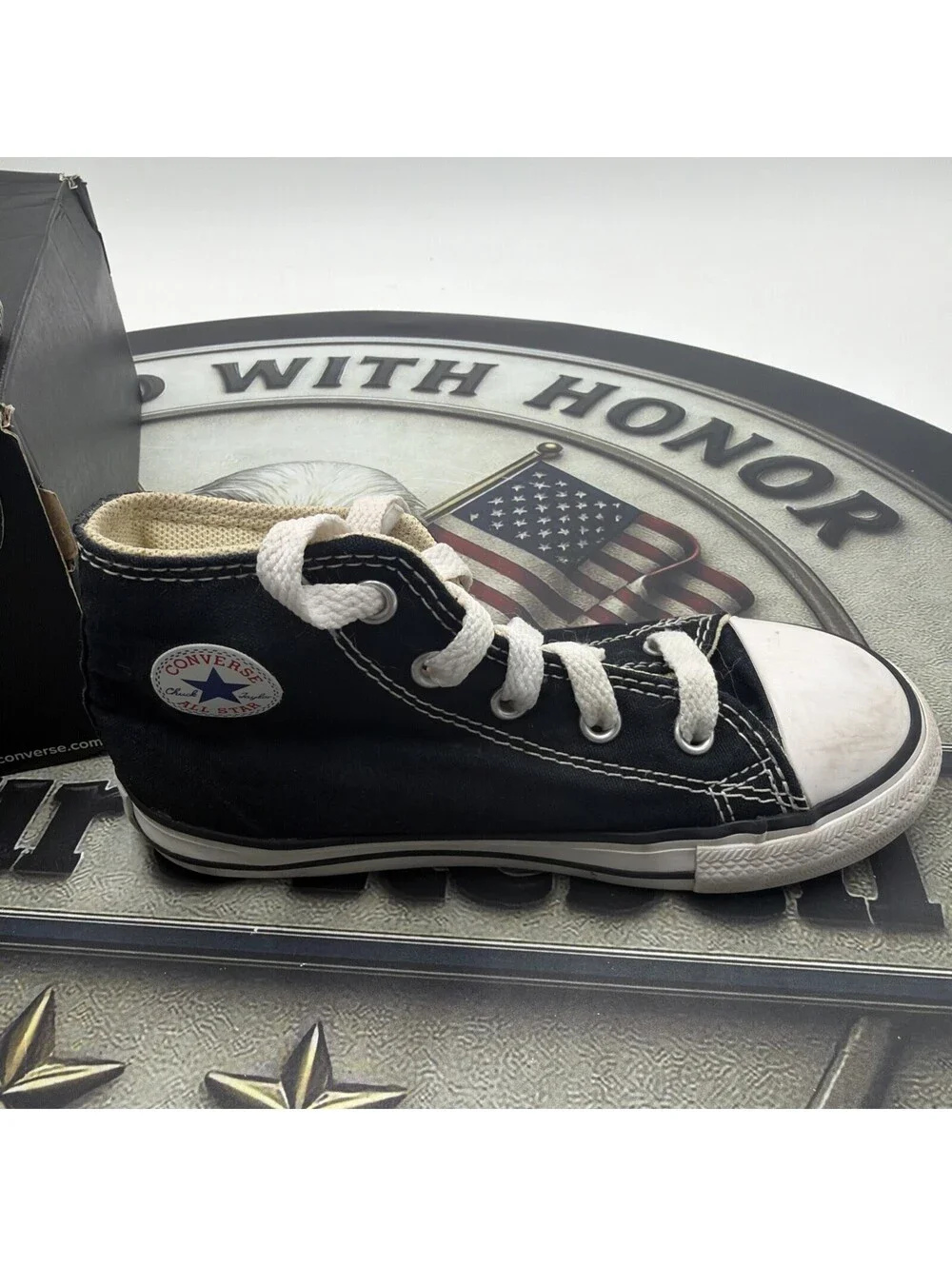 Converse Shoes Youth 10 Chuck Taylor All-Star Sneakers Black Hi Top 3J231